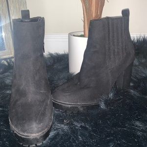 Primark suede chunky heels